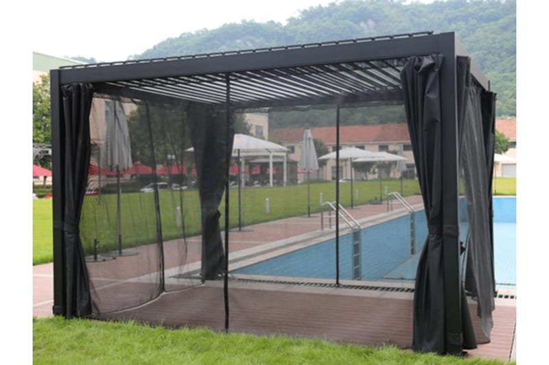 Hyttysverkot Huvimajaan Mirador 300x300 cm 4 kpl Musta, undefined