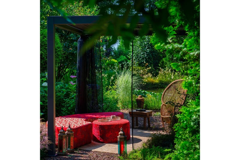 Hyttysverkot Huvimajaan Mirador 4 kpl Musta - Puutarhakalusteet - Aurinkosuoja - Paviljonki