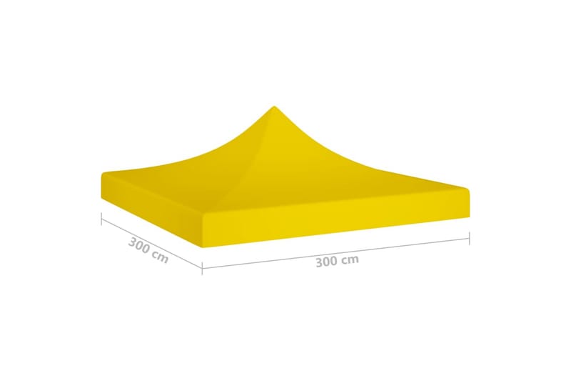Juhlateltan katto 3x3 m keltainen 270 g/m² - Keltainen - Puutarhakalusteet - Aurinkosuoja - Paviljonki - Paviljongin katos