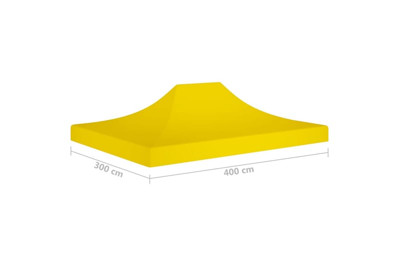 Juhlateltan katto 4x3 m keltainen 270 g/m² - Keltainen - Puutarhakalusteet - Aurinkosuoja - Paviljonki - Paviljongin katos