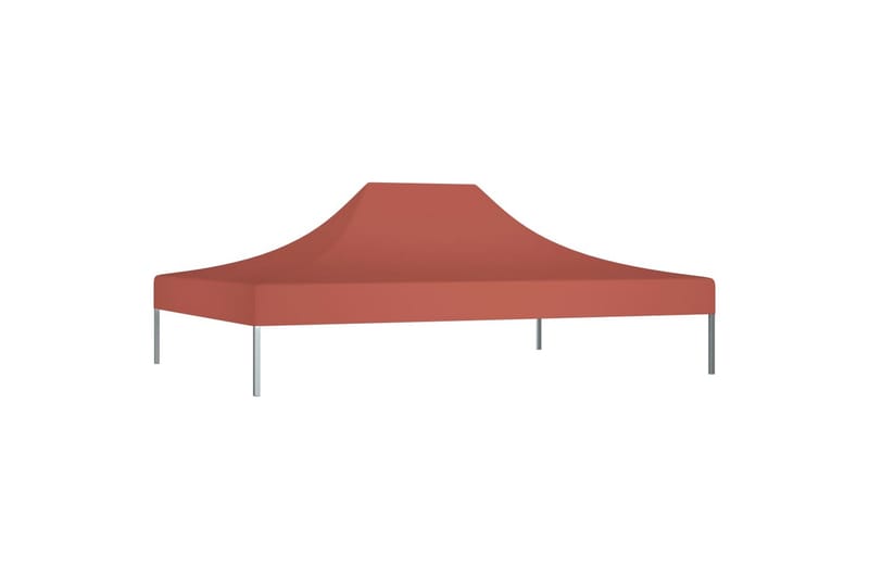Juhlateltan katto 4x3 m terrakotta 270 g/m² - Punainen - Puutarhakalusteet - Aurinkosuoja - Paviljonki - Paviljongin katos