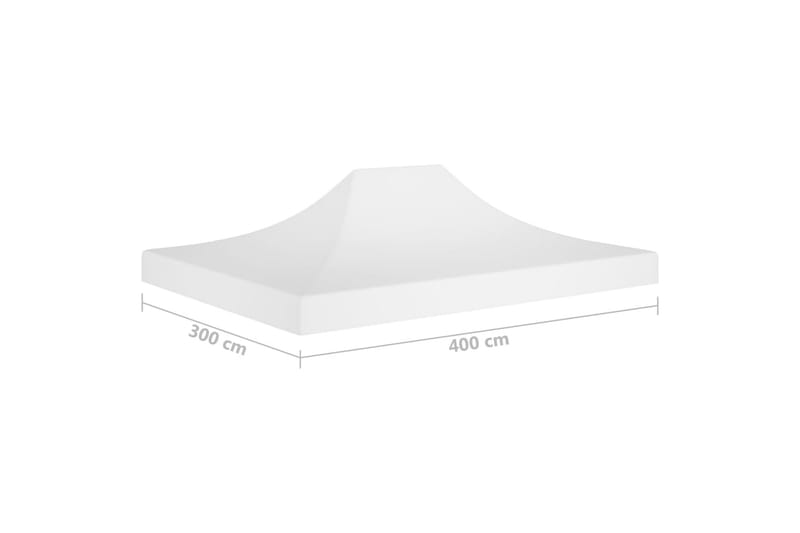 Juhlateltan katto 4x3 m valkoinen 270 g/m² - Valkoinen - Puutarhakalusteet - Aurinkosuoja - Paviljonki - Paviljongin katos