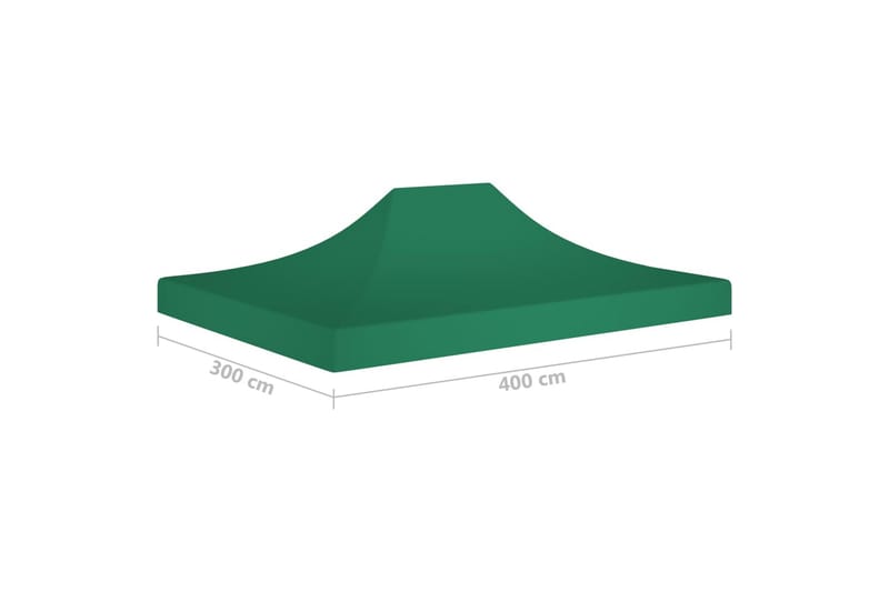 Juhlateltan katto 4x3 m vihreä 270 g/m² - Vihreä - Paviljongin katos - Paviljonki