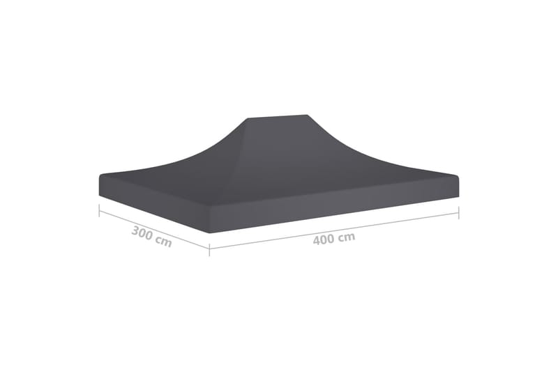 Juhlateltan katto4x3 m antrasiitti 270 g/m² - Antrasiitti - Puutarhakalusteet - Aurinkosuoja - Paviljonki - Paviljongin katos