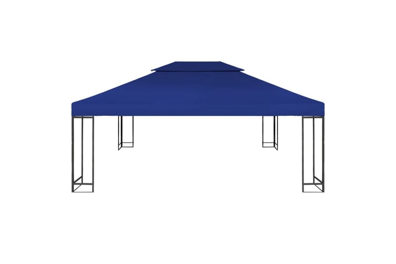 Kaksikerroksinen huvimajan katto 310 g/m² 4x3 m sininen - Sininen - Puutarhakalusteet - Aurinkosuoja - Paviljonki - Paviljongin katos