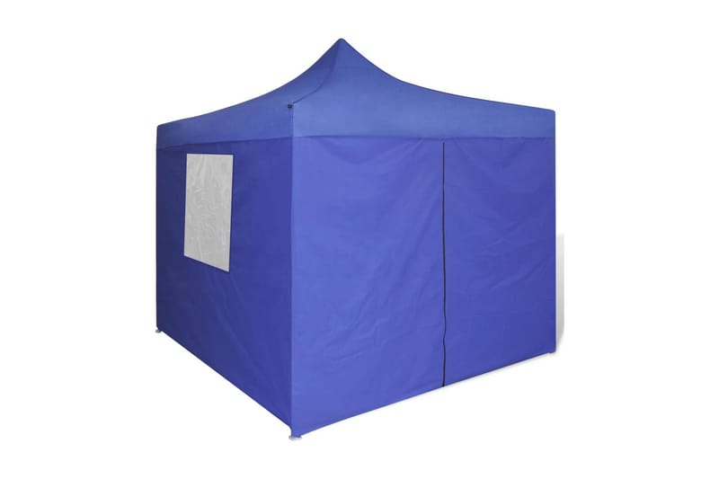 Kokoontaitettava juhlateltta 4 seinällä 3x3 m sininen - Sininen - Puutarhakalusteet - Aurinkosuoja - Paviljonki - Paviljongin katos