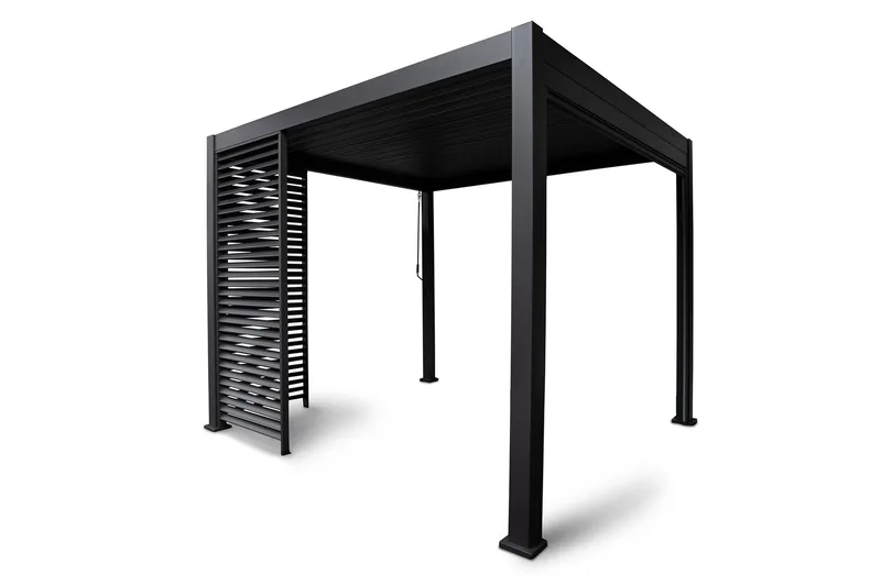 Paviljongin säleseinä Mirador 93x235 cm Tummanharmaa alumiin, undefined