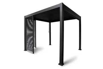 Paviljongin säleseinä Mirador 93x235 cm Tummanharmaa alumiin - Puutarhakalusteet - Aurinkosuoja - Paviljonki