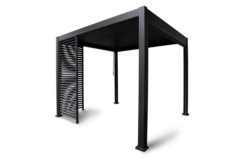 Paviljongin säleseinä Mirador 93x235 cm Tummanharmaa alumiin, undefined