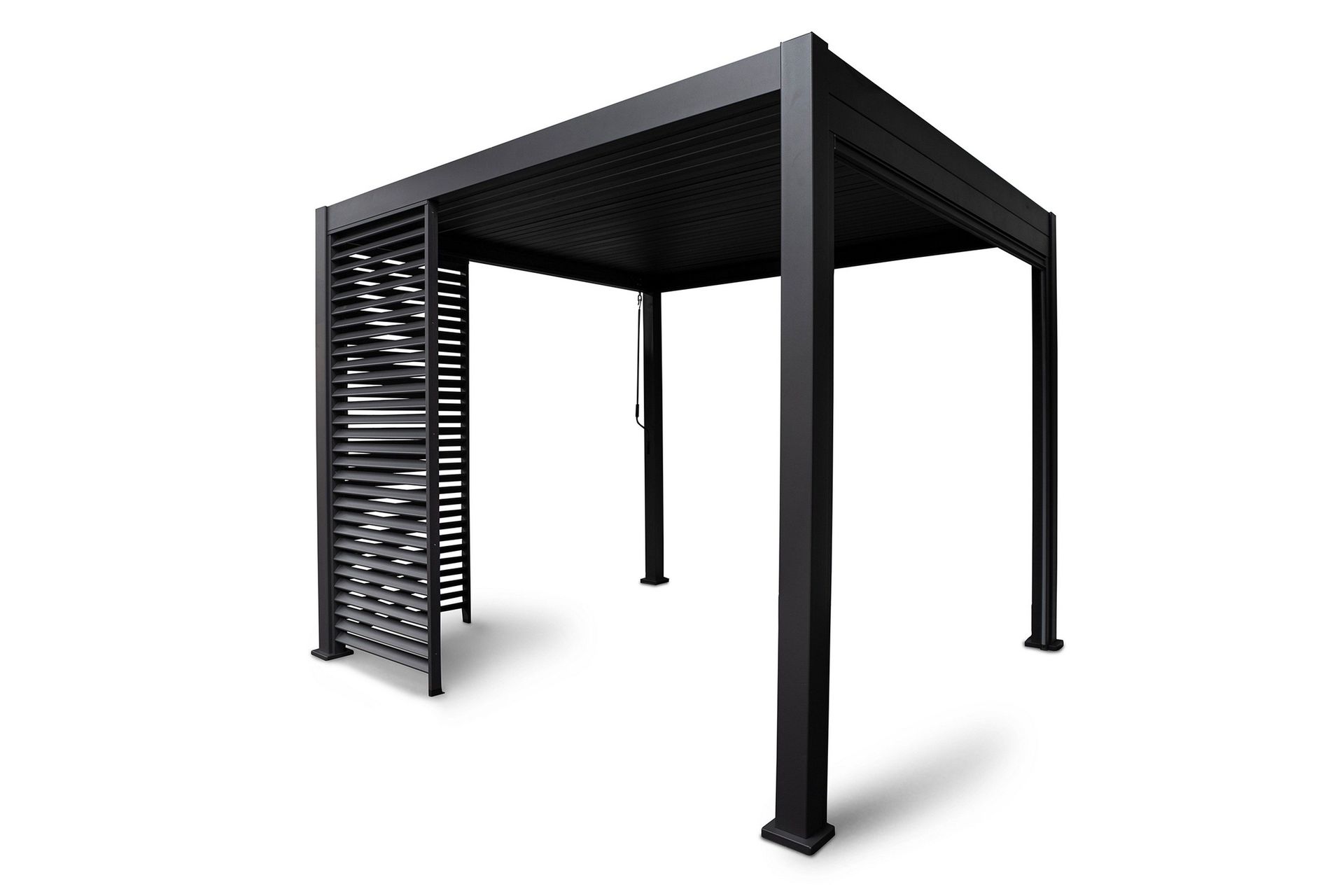 Paviljongin säleseinä Mirador 93x235 cm Tummanharmaa alumiin