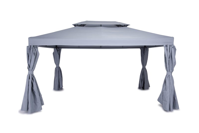 Paviljonki Bermuda ilman seiniä 300x400 cm sis. Hyttysverkko - Vaaleanharmaa - Puutarhakalusteet - Aurinkosuoja - Paviljonki - Paviljonki katoksella