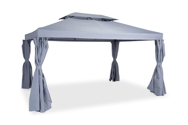 Paviljonki Bermuda ilman seiniä 300x400 cm sis. Hyttysverkko - Vaaleanharmaa - Puutarhakalusteet - Aurinkosuoja - Paviljonki - Paviljonki katoksella