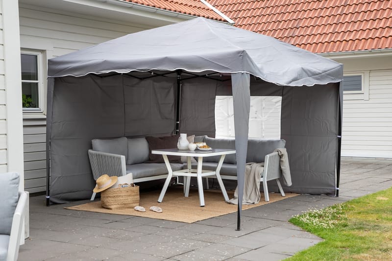 Paviljonki Easy Up 295x295 cm Musta/Harmaa - Venture Home - Puutarhakalusteet - Aurinkosuoja - Paviljonki