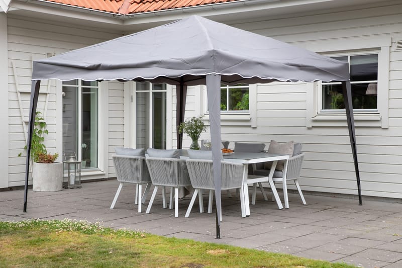 Paviljonki Easy Up 295x295 cm Musta/Harmaa - Venture Home - Puutarhakalusteet - Aurinkosuoja - Paviljonki