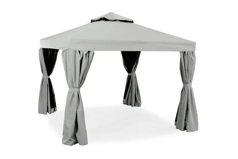 Paviljonki Luxor 300x300 cm Harmaa, Hillerstorp