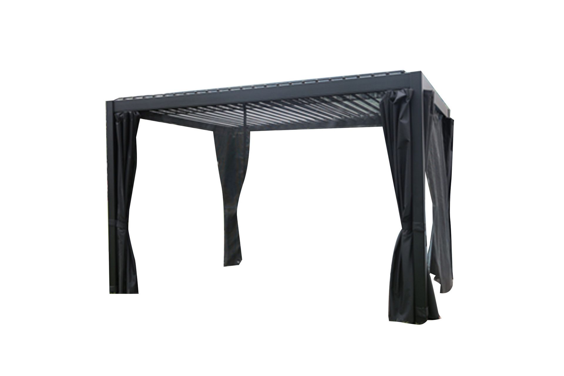 Paviljonki Mirador 3x3x2,5m verhoilla Tummanharmaa -