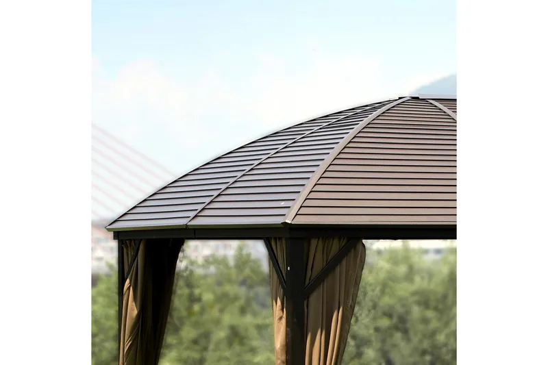 Paviljonki Sunsetia 400x300x194 cm - Beige - Puutarhakalusteet - Aurinkosuoja - Paviljonki