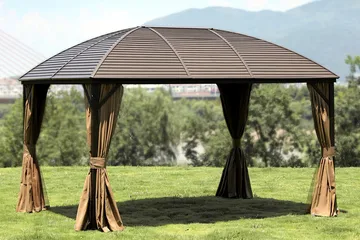 Paviljonki Sunsetia 400x300x194 cm - Beige - Puutarhakalusteet - Aurinkosuoja - Paviljonki