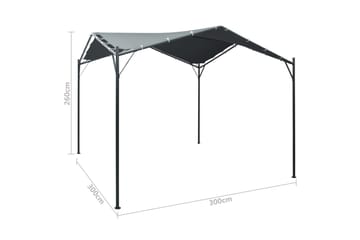 Paviljonki/juhlateltta 3x3 m teräs antrasiitti - Puutarhakalusteet - Aurinkosuoja - Paviljonki