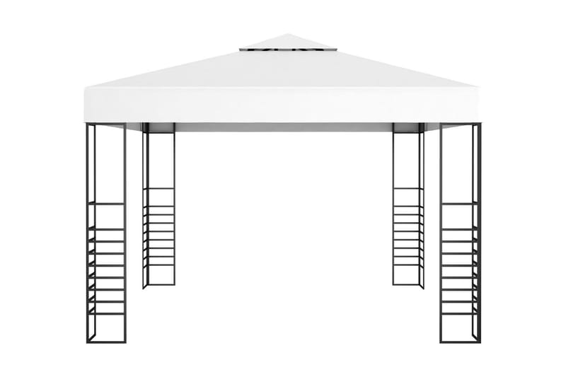 Puutarhakatos 3x3 m valkoinen - Valkoinen - Puutarhakalusteet - Aurinkosuoja - Paviljonki