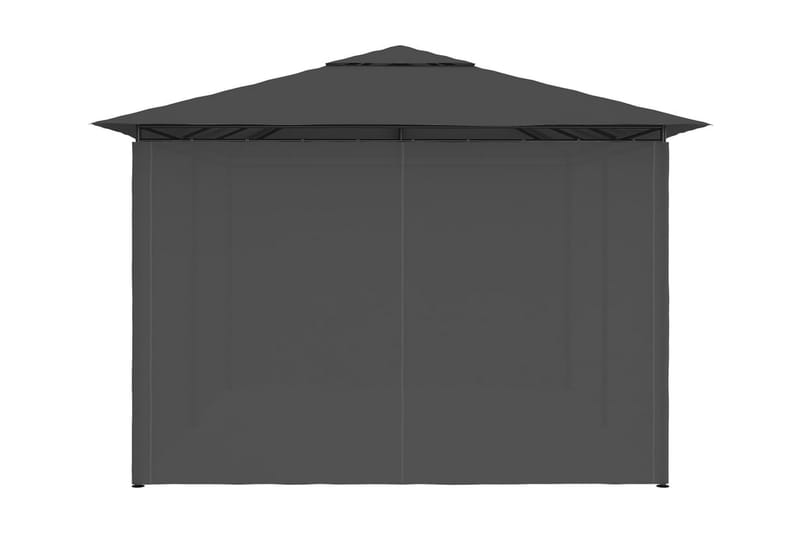 Puutarhakatos verhoilla 4x3 m antrasiitti - Antrasiitti - Puutarhakalusteet - Aurinkosuoja - Paviljonki