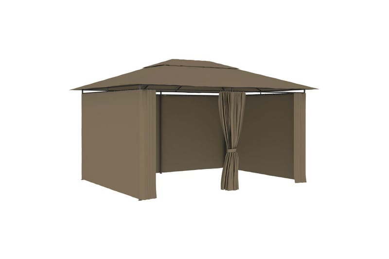 Puutarhakatos verhoilla 4x3 m ruskeanharmaa 180 g/m² - Taupe - Puutarhakalusteet - Aurinkosuoja - Paviljonki