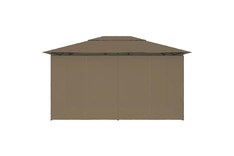 Puutarhakatos verhoilla 4x3 m ruskeanharmaa 180 g/m² - Taupe - Puutarhakalusteet - Aurinkosuoja - Paviljonki