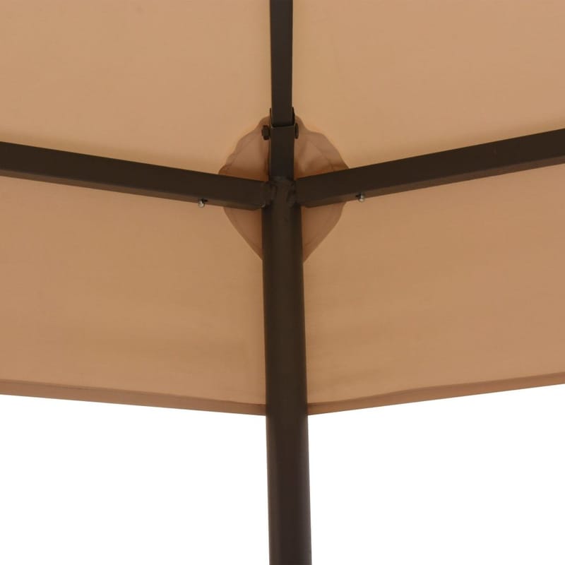 Puutarhakatos/paviljonki kuusikulmio 323x265 cm beige - Beige - Puutarhakalusteet - Aurinkosuoja - Paviljonki