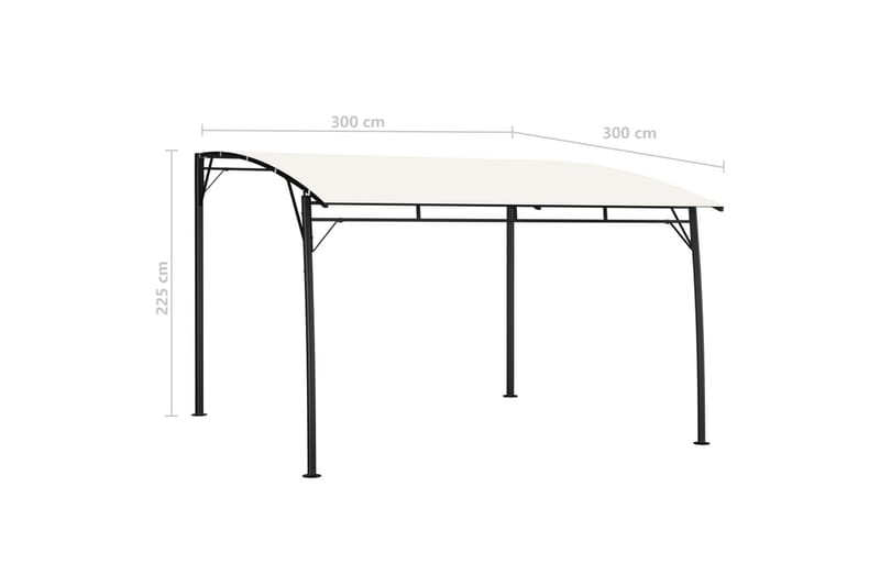 Puutarhan aurinkokatos 3x3x2,25 m kerma - Puutarhakalusteet - Aurinkosuoja - Paviljonki
