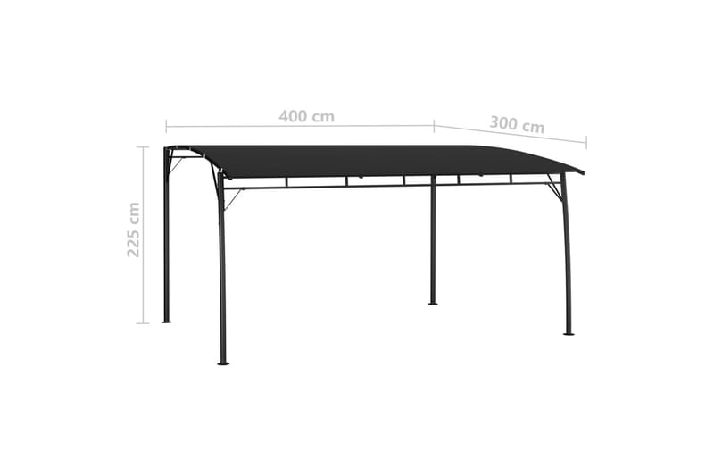 Puutarhan aurinkokatos 4x3x2,25 m antrasiitti - Puutarhakalusteet - Aurinkosuoja - Paviljonki