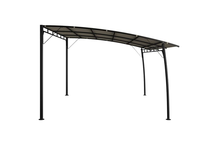 Puutarhan aurinkokatos 4x3x2,25 m harmaanruskea - Taupe - Paviljonki - Kokonainen paviljonki
