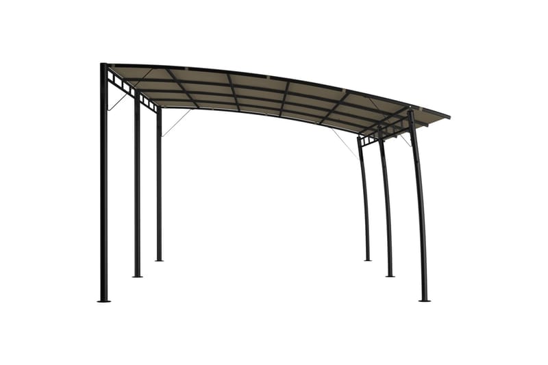 Puutarhan aurinkokatos 6x3x2,25 m harmaanruskea - Taupe - Puutarhakalusteet - Aurinkosuoja - Paviljonki