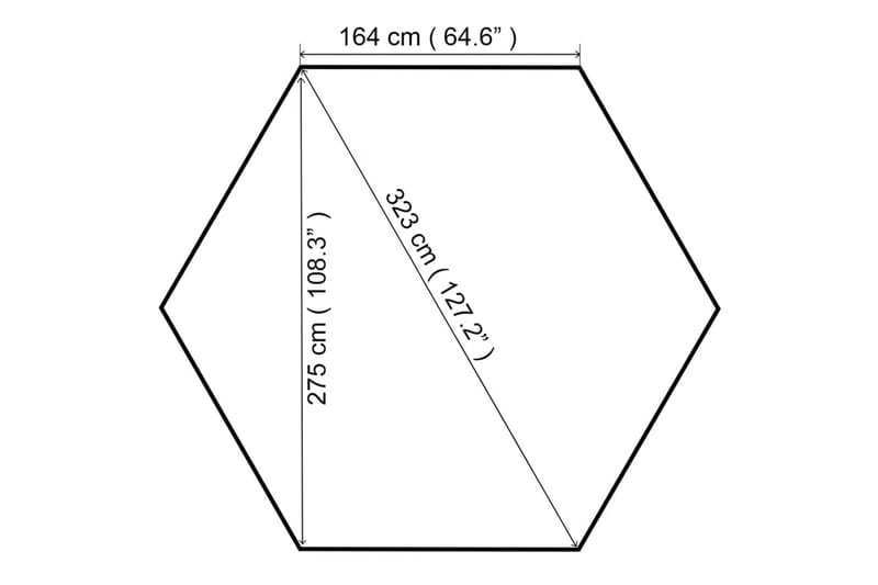 Puutarhan huvimaja 323x275x265 cm valkoinen 180 g/mÂ² - Valkoinen - Puutarhakalusteet - Aurinkosuoja - Paviljonki - Paviljonki katoksella
