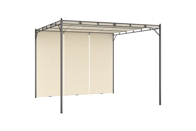 Puutarhan huvimaja sivuverholla 3x3x2,25m cm kerma - Puutarhakalusteet - Aurinkosuoja - Paviljonki