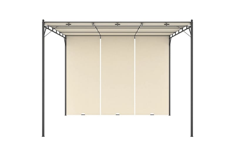 Puutarhan huvimaja sivuverholla 3x3x2,25m cm kerma - Puutarhakalusteet - Aurinkosuoja - Paviljonki