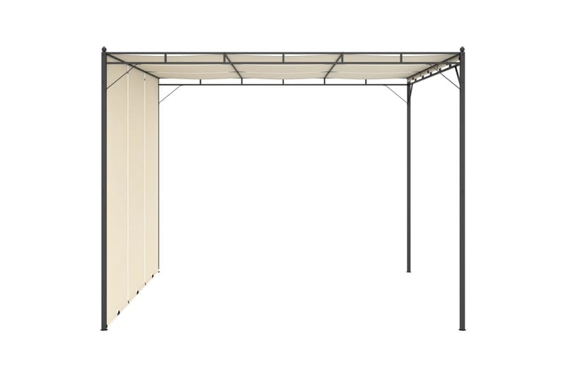 Puutarhan huvimaja sivuverholla 3x3x2,25m cm kerma - Puutarhakalusteet - Aurinkosuoja - Paviljonki