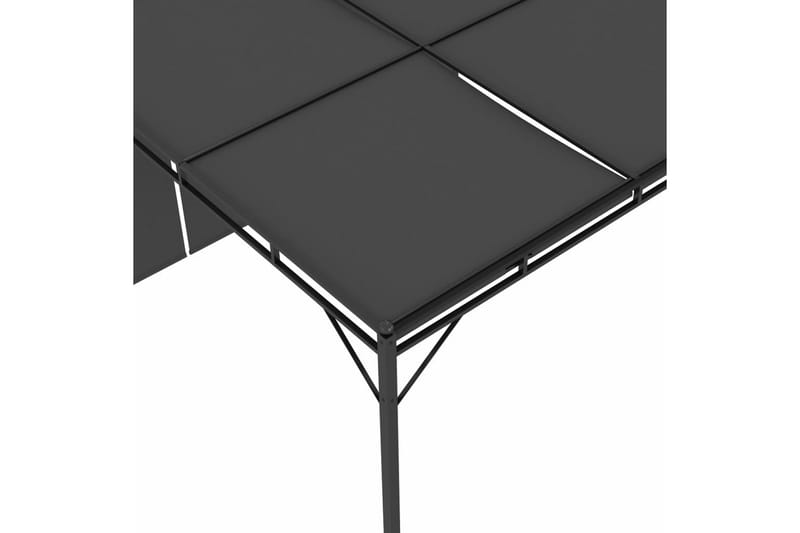 Puutarhan huvimaja sivuverholla 4x3x2,25 cm antrasiitti - Puutarhakalusteet - Aurinkosuoja - Paviljonki