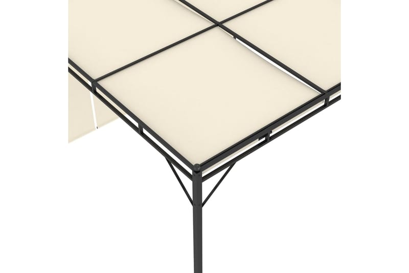 Puutarhan huvimaja sivuverholla 4x3x2,25 cm kerma - Puutarhakalusteet - Aurinkosuoja - Paviljonki