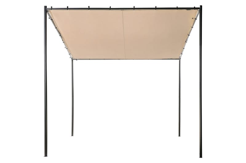 Puutarhapergola Vimino - Taupe, musta - Puutarhakalusteet - Aurinkosuoja - Paviljonki
