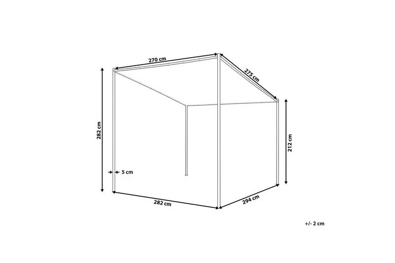 Puutarhapergola Vimino - Taupe, musta - Piha & ulkoaltaat - Grillaus - Grillitarvikkeet - Grilliteltta