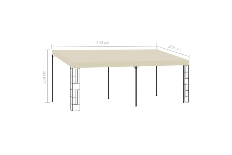 Seinään kiinnitettävä huvimaja 3x6 m kerma kangas - Paviljonki - Kokonainen paviljonki