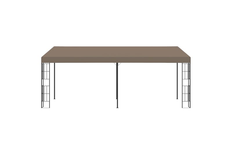 Seinään kiinnitettävä huvimaja 6x3 m harmaanruskea kangas - Taupe - Puutarhakalusteet - Aurinkosuoja - Paviljonki