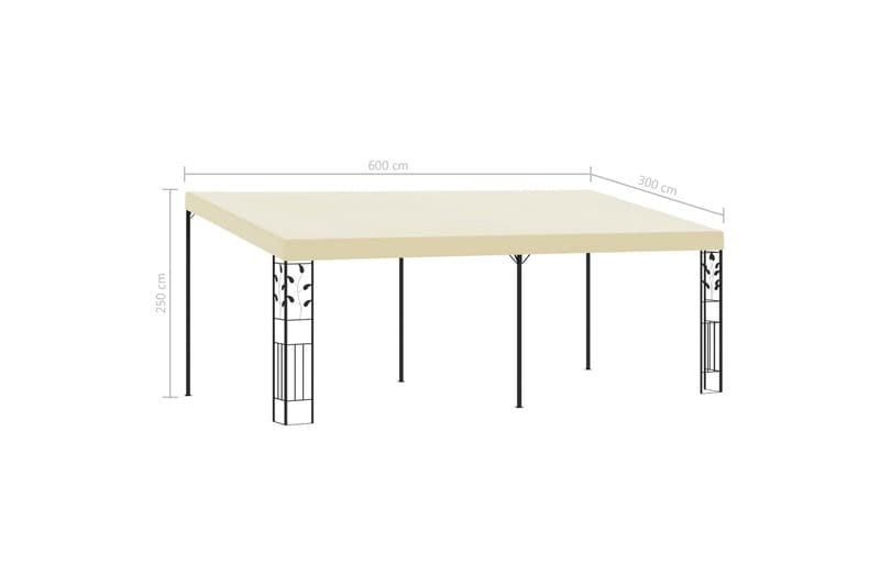 Seinään kiinnitettävä huvimaja 6x3x2,5 m kerma - Paviljonki - Kokonainen paviljonki