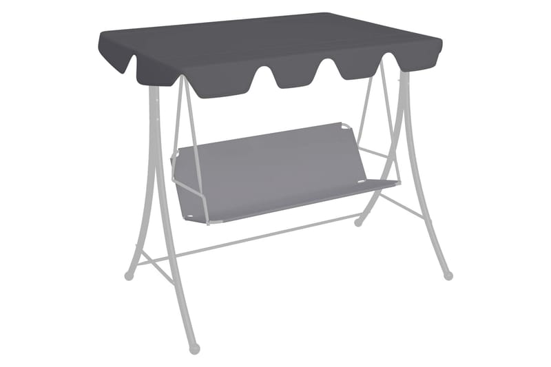 Vaihtokatos puutarhakeinuun antrasiitti 150/130x70/105 cm - Puutarhakalusteet - Aurinkosuoja - Paviljonki - Paviljongin katos