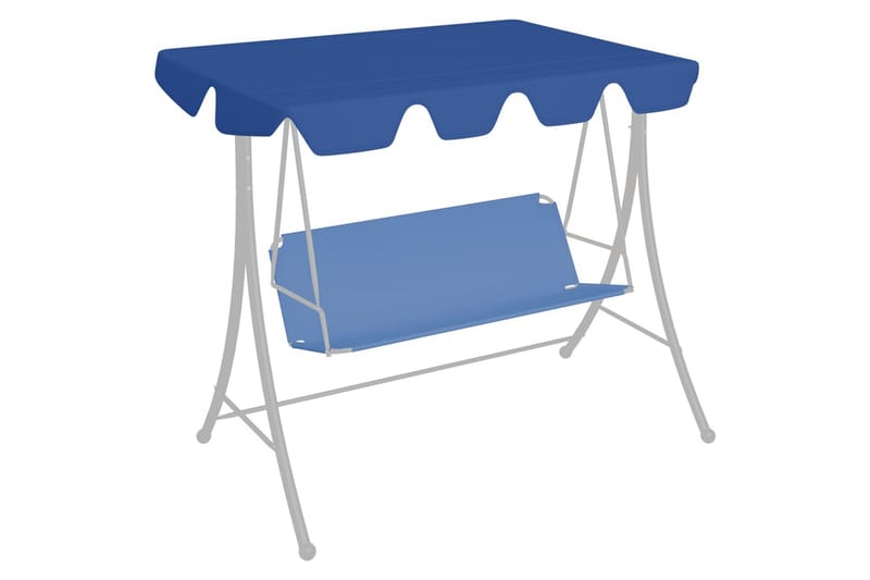 Vaihtokatos puutarhakeinuun sininen 150/130x70/105 cm - Puutarhakalusteet - Aurinkosuoja - Paviljonki - Paviljongin katos