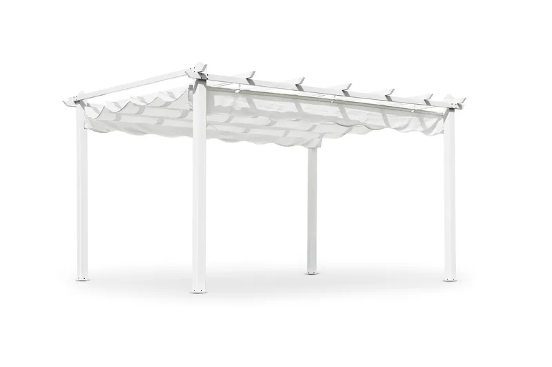Pergola Hillerstorp Skanör 300 x 400 cm - Valkoinen - Puutarhakalusteet - Aurinkosuoja - Pergola