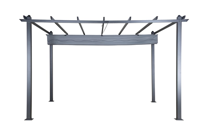 Pergola Lazio 295x395 cm - Musta/Harmaa - Puutarhakalusteet - Aurinkosuoja - Pergola