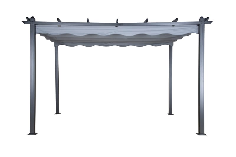 Pergola Lazio 295x395 cm - Musta/Harmaa - Puutarhakalusteet - Aurinkosuoja - Pergola