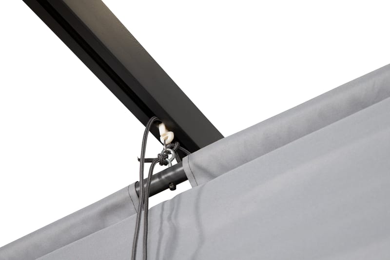 Pergola Lazio 295x395 cm - Musta/Harmaa - Puutarhakalusteet - Aurinkosuoja - Pergola