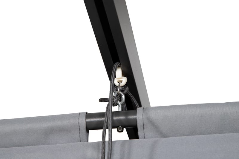 Pergola Lazio 295x395 cm - Musta/Harmaa - Puutarhakalusteet - Aurinkosuoja - Pergola